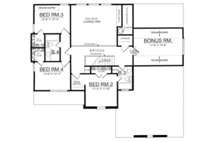 Floor Plan - Upper Floor for European House Plan #40-327 - 4 bed, 3.5 bath