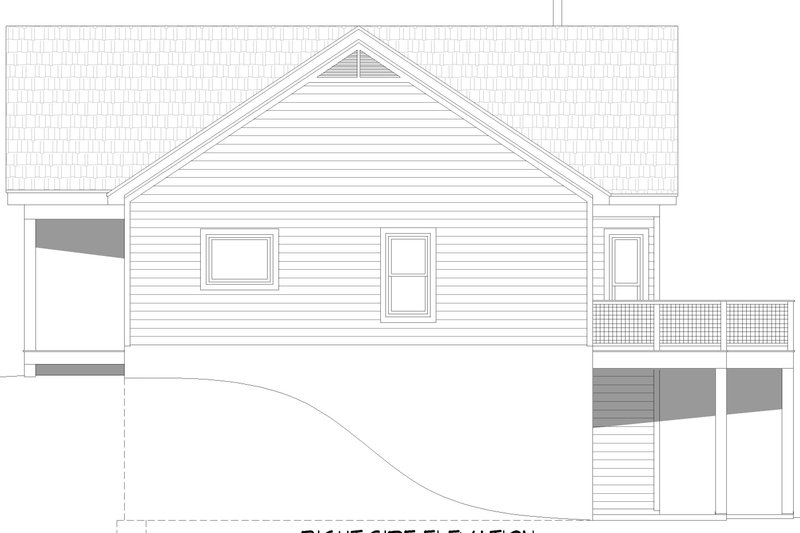 Architectural House Design - Exterior - Other Elevation 2 for Country House Plan #932-1059 - 3 bed, 2 bath