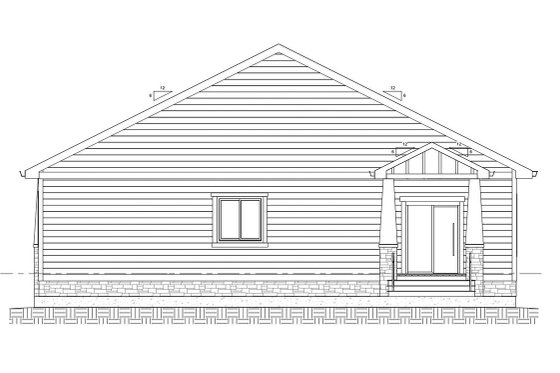 Exterior - Rear Elevation for Farmhouse House Plan #1077-5 - 2 bed, 3 bath