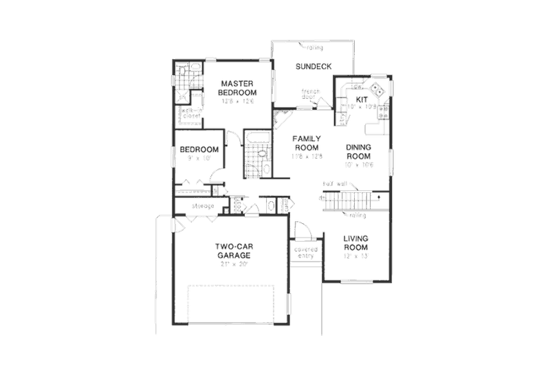 Dream House Plan - Floor Plan - Main Floor for European House Plan #18-9329 - 2 bed, 2 bath