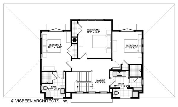 Farmhouse Floor Plan - Upper Floor Plan #928-306