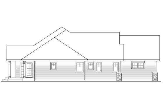 Exterior - Other Elevation for Ranch House Plan #124-974 - 3 bed, 3.5 bath