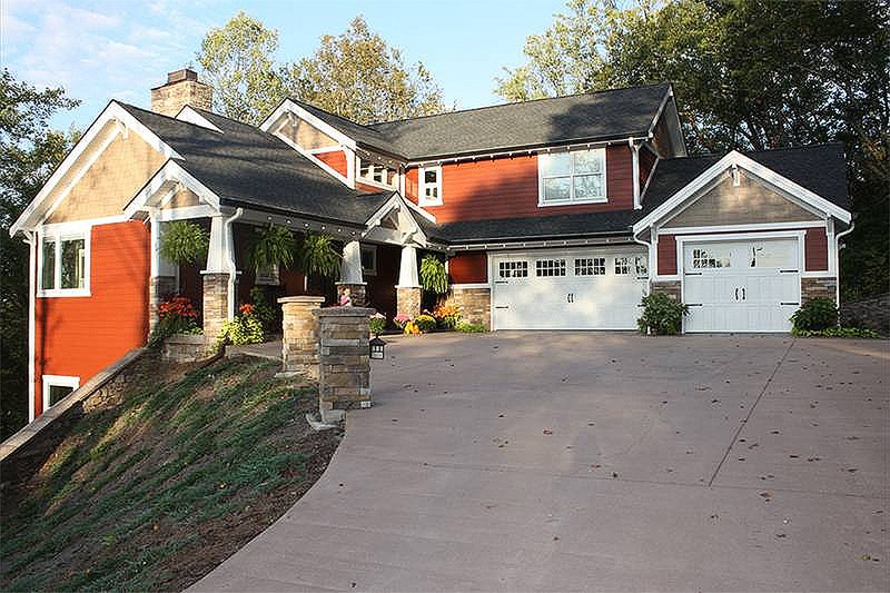 Home Plan - Front View - 3150 square foot craftsman home