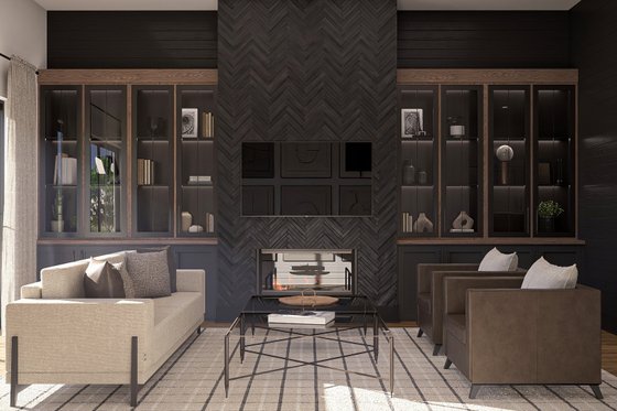 Interior - Family Room 1 for Barndominium House Plan #455-459 - 2 bed, 2 bath