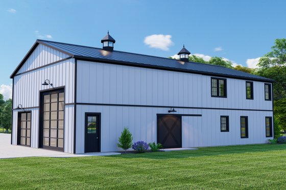 Exterior - Rear Elevation for Barndominium House Plan #1064-220 - 3 bed, 2.5 bath