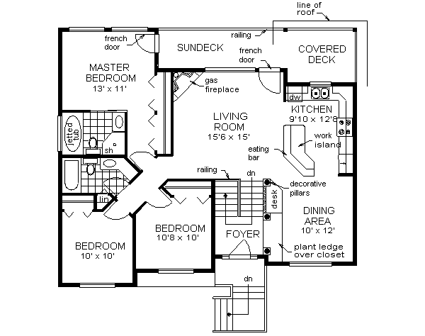 House Plan Design - Traditional Floor Plan - Main Floor Plan #18-309