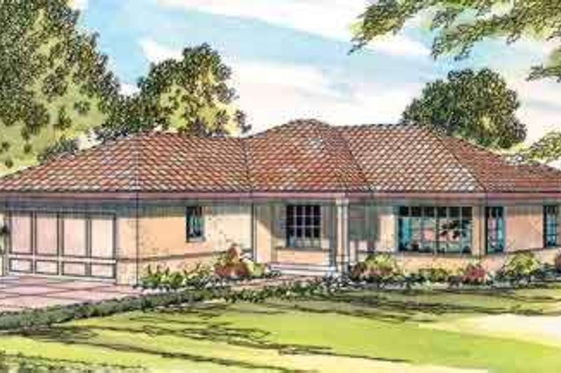 House Blueprint - Mediterranean Exterior - Front Elevation Plan #124-434