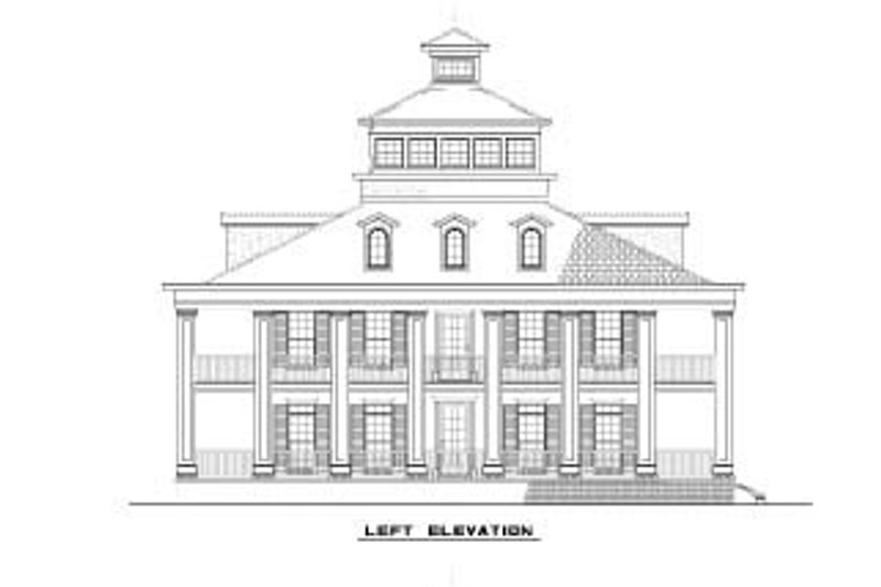 House Plan Design - Exterior - Rear Elevation for Southern House Plan #17-3233 - 3 bed, 3.5 bath