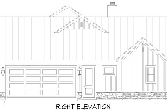 Exterior - Other Elevation 1 for Farmhouse House Plan #932-1212 - 4 bed, 2.5 bath