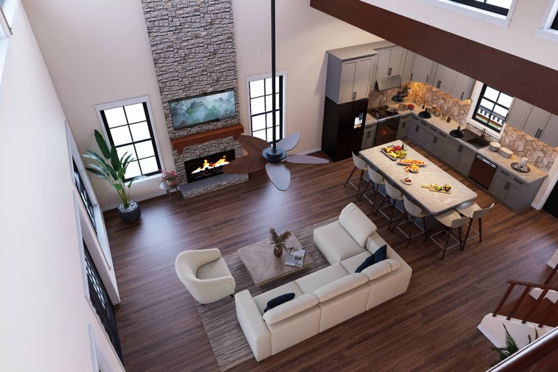 House Plan Design - Interior - Family Room 3 for Farmhouse House Plan #932-1425 - 3 bed, 2.5 bath