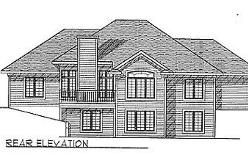 Home Plan - Exterior - Rear Elevation for Ranch House Plan #70-173 - 2 bed, 2 bath