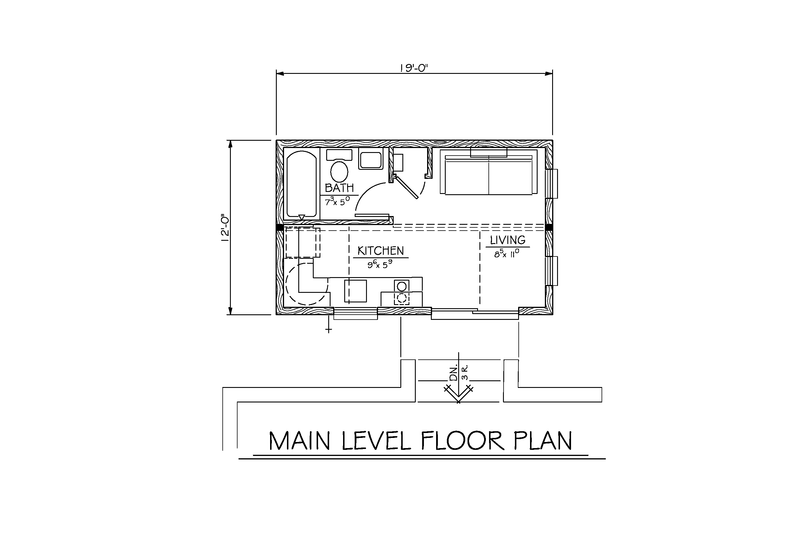 House Plan Design - Floor Plan - Main Floor 1 for Traditional House Plan #1122-10, 1 bath