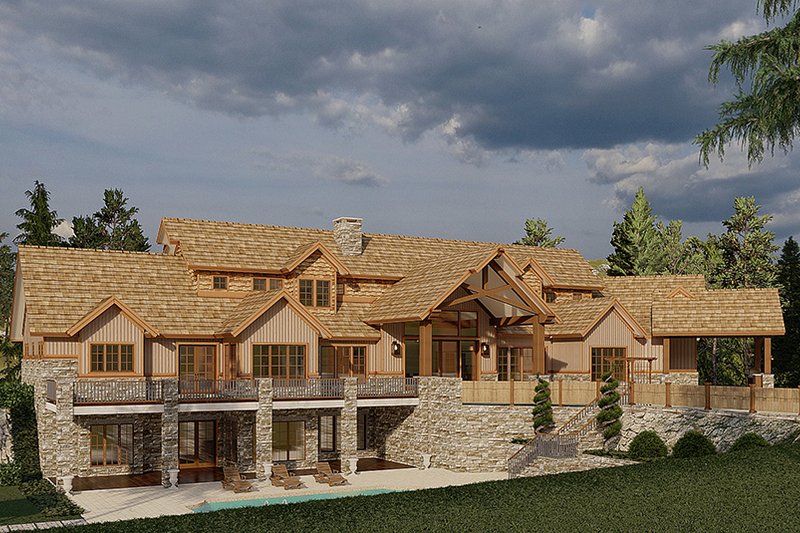Dream House Plan - Exterior - Other Elevation 2 for Craftsman House Plan #923-179 - 4 bed, 5.5 bath