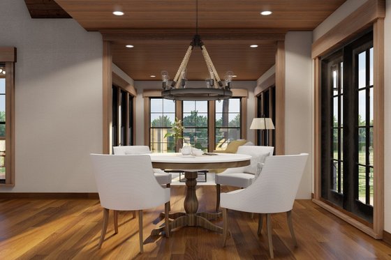 Interior - Dining Room for Craftsman House Plan #17-3429 - 4 bed, 5.5 bath