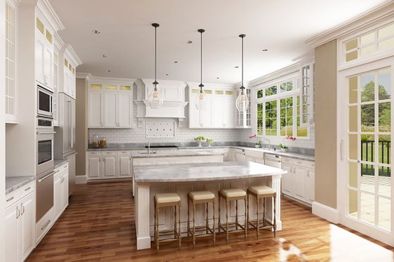 Interior - Kitchen for European House Plan #119-432 - 4 bed, 4.5 bath