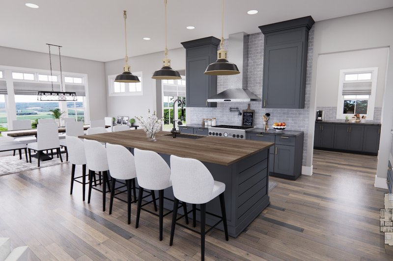 Architectural House Design - Interior - Kitchen 1 for Farmhouse House Plan #51-1232 - 3 bed, 2.5 bath