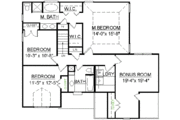 European Style House Plan - 3 Beds 2.5 Baths 1650 Sq/Ft Plan #119-279 
