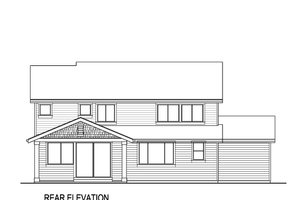 Exterior - Rear Elevation for Farmhouse House Plan #569-52 - 5 bed, 3 bath