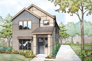 Contemporary Exterior - Front Elevation Plan #124-1131