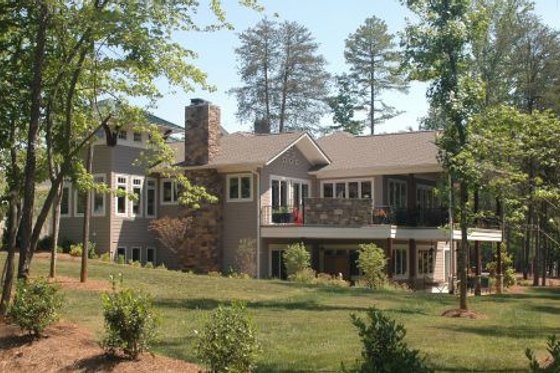 Exterior - Rear Elevation for Craftsman House Plan #413-861 - 4 bed, 4.5 bath