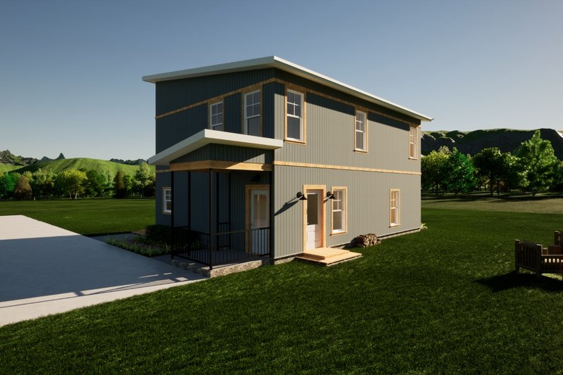 Architectural House Design - Exterior - Other Elevation 3 for Modern House Plan #1116-53 - 3 bed, 3 bath