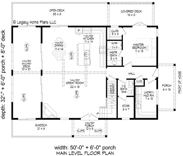 Home Plan - Country Floor Plan - Main Floor Plan #932-982