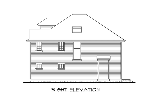 Exterior - Other Elevation 3 for European House Plan #132-152 - 4 bed, 3 bath