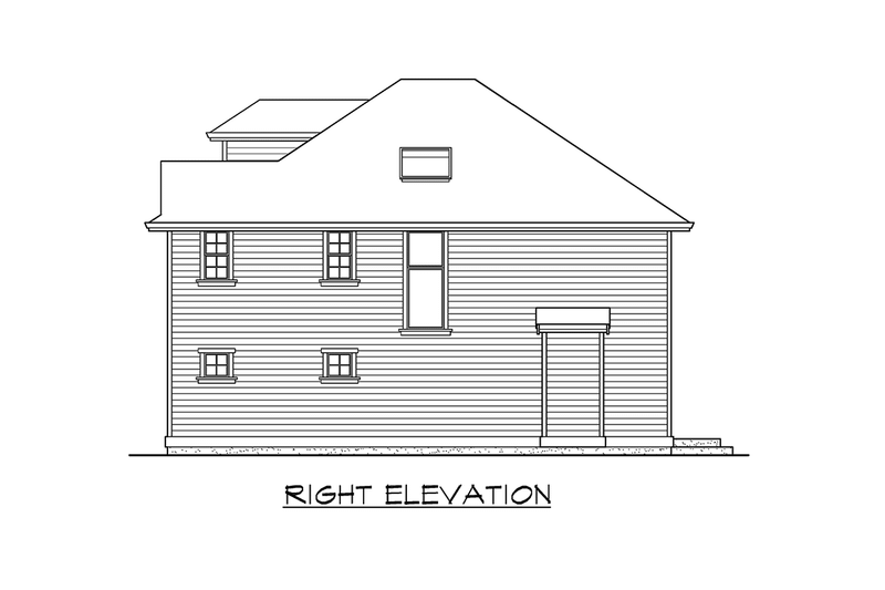House Design - Exterior - Other Elevation 3 for European House Plan #132-152 - 4 bed, 3 bath
