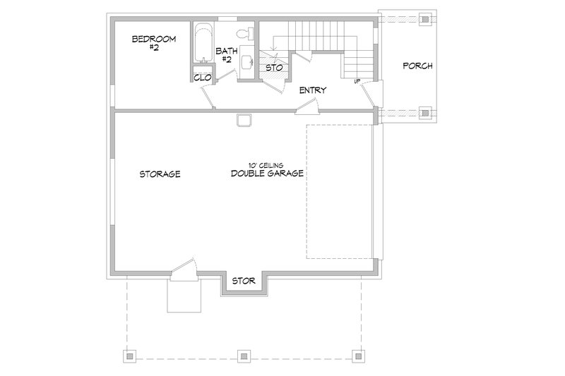 Modern Style House Plan - 2 Beds 2 Baths 1371 Sq Ft Plan #932-373 