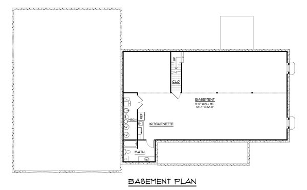 House Blueprint - Barndominium Floor Plan - Lower Floor Plan #1064-420