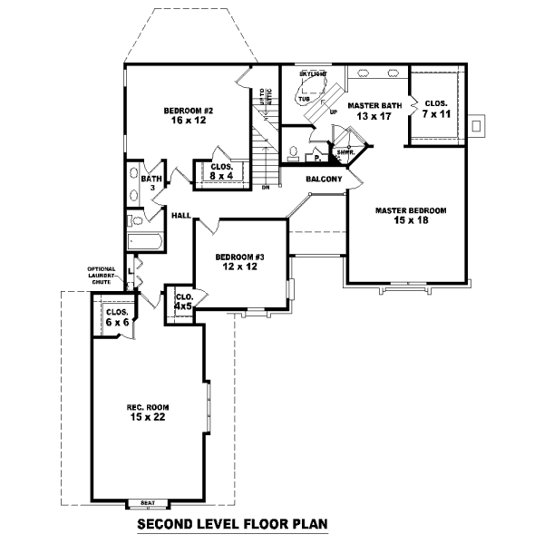 European Floor Plan - Upper Floor Plan #81-13890