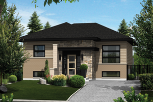 Contemporary Exterior - Front Elevation Plan #25-4265