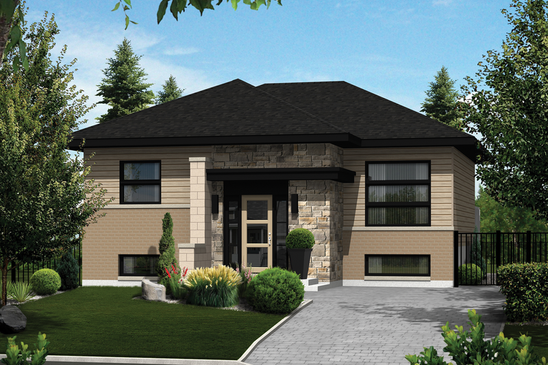 Contemporary Style House Plan - 2 Beds 1 Baths 963 Sq/Ft Plan #25-4265