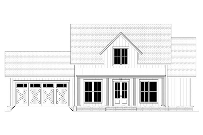 Architectural House Design - Exterior - Front Elevation 5 for Farmhouse House Plan #430-318 - 3 bed, 2 bath