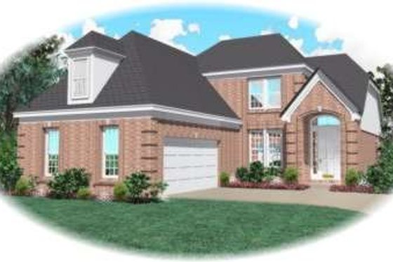 Exterior - Front Elevation for European House Plan #81-790 - 3 bed, 2.5 bath