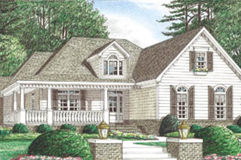 House Plan Design - Country Exterior - Front Elevation Plan #34-118