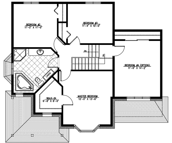 European Floor Plan - Upper Floor Plan #138-150