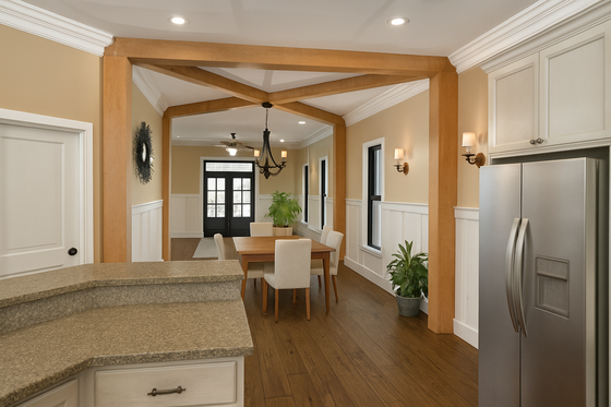 Interior - Dining Room for Craftsman House Plan #44-235 - 3 bed, 2 bath