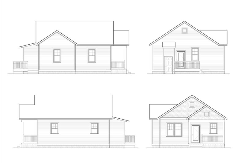 Dream House Plan - Exterior - Other Elevation for Bungalow House Plan #936-48 - 1 bed, 1 bath