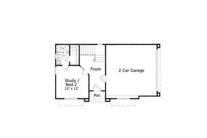 Floor Plan - Main Floor for European House Plan #411-679 - 3 bed, 2.5 bath