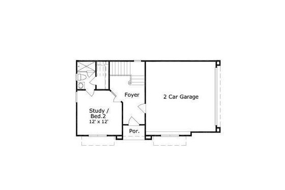 Floor Plan - Main Floor for European House Plan #411-679 - 3 bed, 2.5 bath