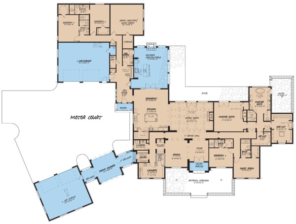 House Design - European Floor Plan - Main Floor Plan #923-74