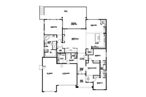 Floor Plan - Main Floor for Ranch House Plan #569-65 - 3 bed, 2.5 bath