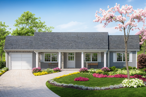 Country Exterior - Front Elevation Plan #30-237