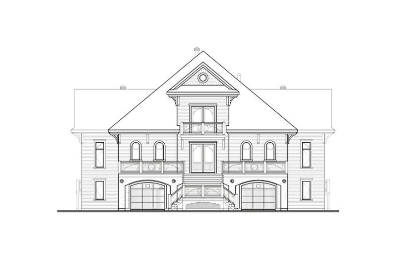 Home Plan - Exterior - Front Elevation for Beach House Plan #23-854 - 4 bed, 3.5 bath