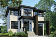 Contemporary Style House Plan - 3 Beds 1 Baths 1660 Sq/Ft Plan #25-4308 