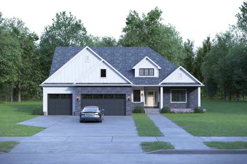 House Design - Exterior - Front Elevation 2 for Country House Plan #1089-48 - 3 bed, 2.5 bath