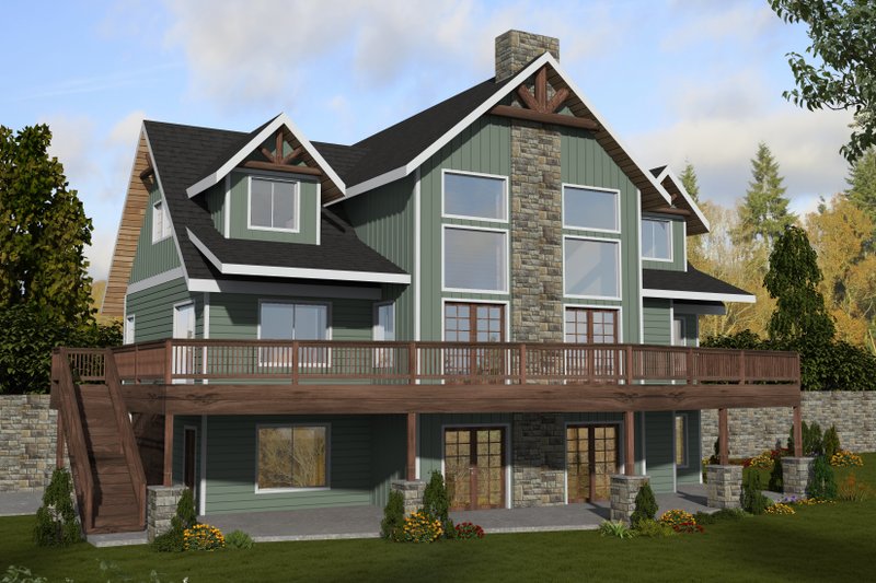Home Plan - Craftsman Exterior - Front Elevation Plan #117-1010