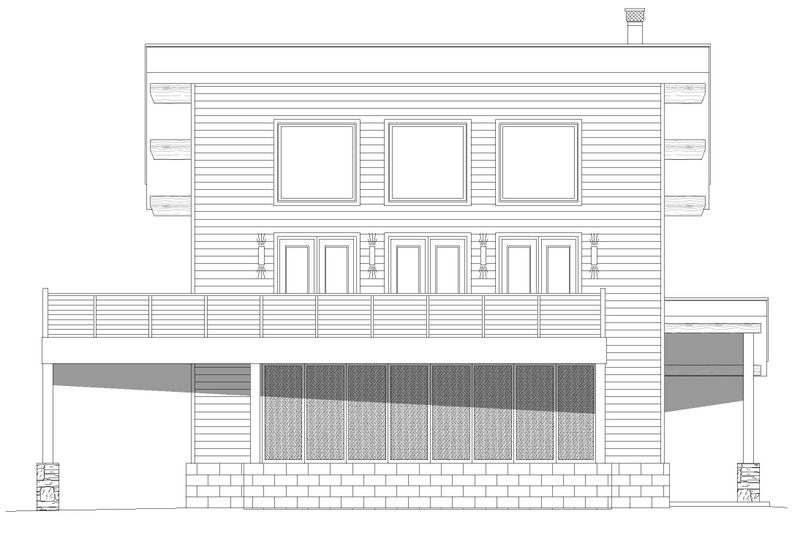 Architectural House Design - Exterior - Other Elevation for Modern House Plan #932-564 - 3 bed, 2 bath