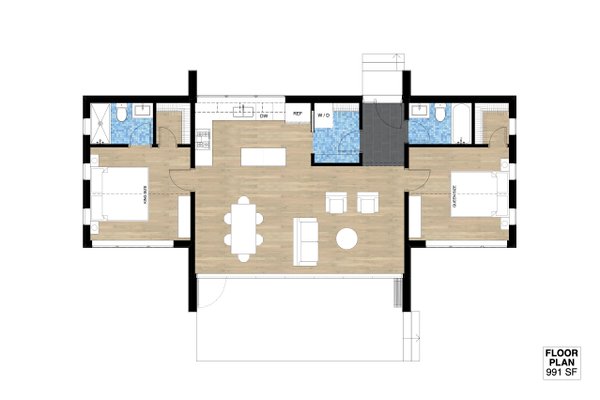 Modern Floor Plan - Main Floor Plan #933-5
